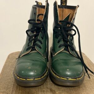 Dr. Martens Forest Green Boots with Black Laces made in England